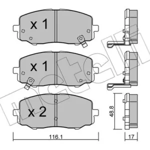 Szybka dostawa METELLI 22-0912-0 Klocki hamulcowe
