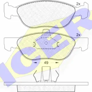 Niska cena ICER 181602 Klocki hamulcowe