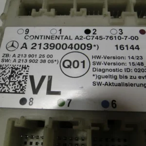 Zwrot pieniędzy MERCEDES E KLASA W213 MODUŁ DRZWI A2139004009