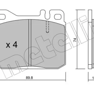 Wyprzedaż METELLI 22-0011-0 Klocki hamulcowe