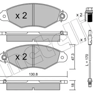 METELLI 22-0253-1 Klocki hamulcowe Niska cena
