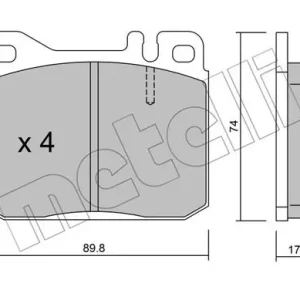 Zamów teraz METELLI 22-0011-1 Klocki hamulcowe