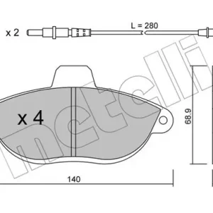 METELLI 22-0105-0 Klocki hamulcowe Tani