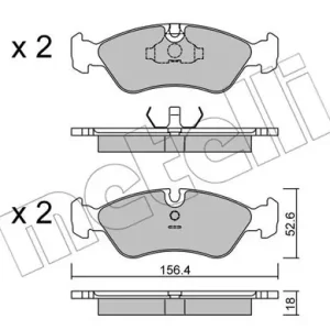 Popularny METELLI 22-0117-0 Klocki hamulcowe