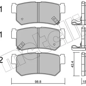 Zamów teraz METELLI 22-0519-0 Klocki hamulcowe