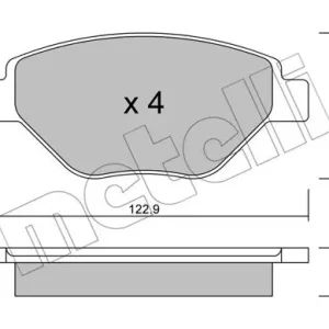 Szybka dostawa METELLI 22-0543-0 Klocki hamulcowe