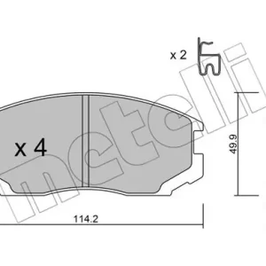 Rabat METELLI 22-0221-1 Klocki hamulcowe