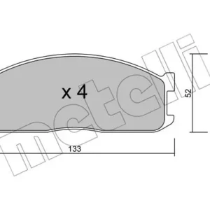 METELLI 22-0232-0 Klocki hamulcowe Popularny