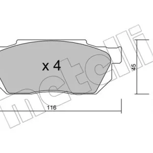 METELLI 22-0247-0 Klocki hamulcowe Wysoka jakość