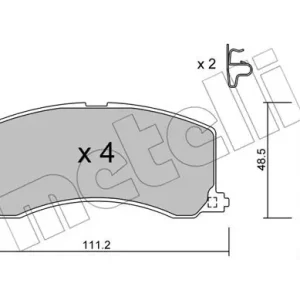 Rabat METELLI 22-0248-0 Klocki hamulcowe