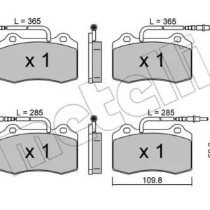 Zamów teraz METELLI 22-0251-1 Klocki hamulcowe