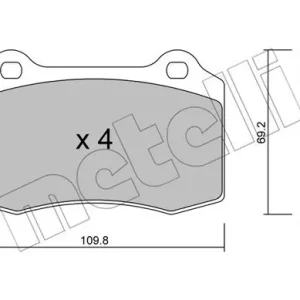 Wysoka jakość METELLI 22-0251-2 Klocki hamulcowe