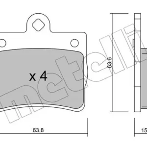 Autentyczny METELLI 22-0255-0 Klocki hamulcowe