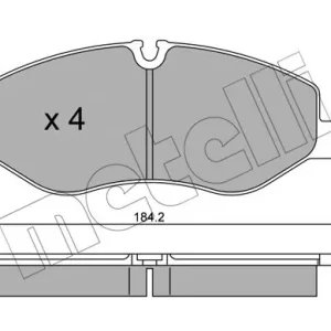 Zamów teraz METELLI 22-1139-0 Klocki hamulcowe