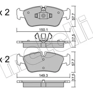 Szybka dostawa METELLI 22-0640-0 Klocki hamulcowe