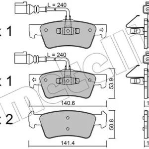 Tylko dziś METELLI 22-0661-0 Klocki hamulcowe