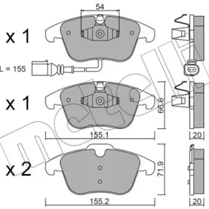 Promocja METELLI 22-0675-1 Klocki hamulcowe