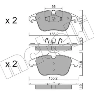 Wyprzedaż METELLI 22-0675-3 Klocki hamulcowe
