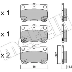 METELLI 22-0761-0 Klocki hamulcowe Oryginalny