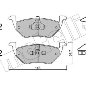 Oryginalny METELLI 22-0907-0 Klocki hamulcowe