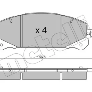 Wysoka jakość METELLI 22-0938-0 Klocki hamulcowe
