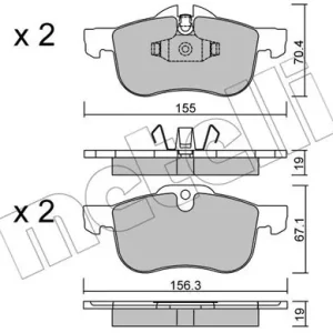 Wysoka jakość METELLI 22-0307-0 Klocki hamulcowe
