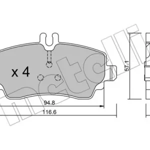 METELLI 22-0310-1 Klocki hamulcowe Bezpieczna płatność