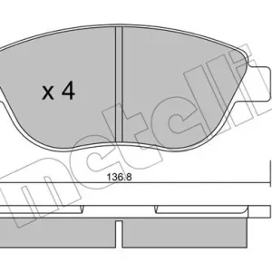 Wysoka jakość METELLI 22-0322-1 Klocki hamulcowe