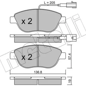 Szybka dostawa METELLI 22-0322-3 Klocki hamulcowe