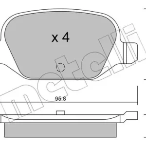 Szybka dostawa METELLI 22-0324-0 Klocki hamulcowe