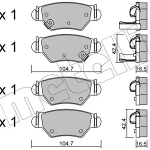 METELLI 22-0259-0 Klocki hamulcowe Wysoka jakość