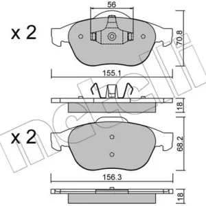 METELLI 22-0336-1 Klocki hamulcowe Popularny