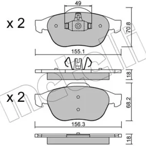 METELLI 22-0336-2 Klocki hamulcowe Tylko dziś