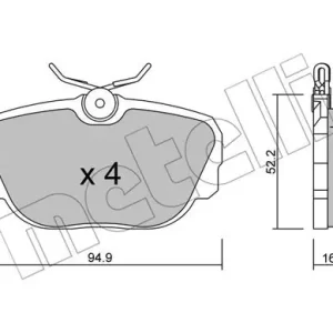 METELLI 22-0351-0 Klocki hamulcowe Tani