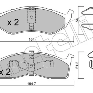 Zamów teraz METELLI 22-0356-1 Klocki hamulcowe