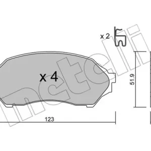 METELLI 22-0387-0 Klocki hamulcowe Rabat