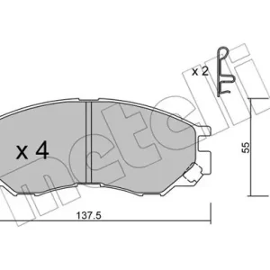 Ekspresowa dostawa METELLI 22-0401-0 Klocki hamulcowe