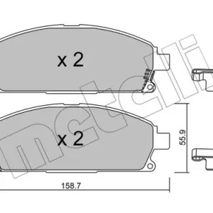 Oryginalny METELLI 22-0406-1 Klocki hamulcowe