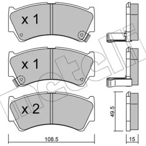 Promocja METELLI 22-0436-0 Klocki hamulcowe