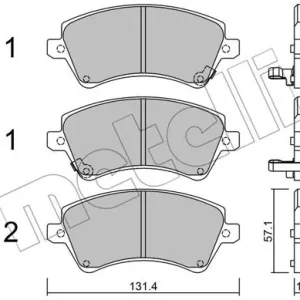 Zamów teraz METELLI 22-0446-0 Klocki hamulcowe