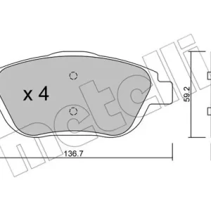 Zamów teraz METELLI 22-0852-0 Klocki hamulcowe