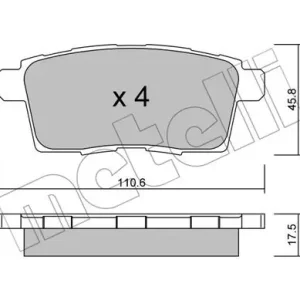 Bezpieczna płatność METELLI 22-0873-0 Klocki hamulcowe