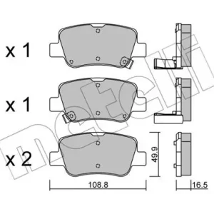 Zamów teraz METELLI 22-0881-0 Klocki hamulcowe