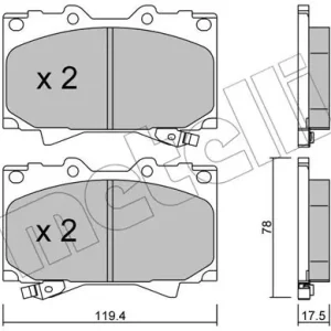 Tylko dziś METELLI 22-0452-0 Klocki hamulcowe