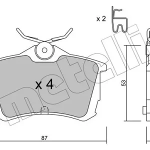 Bezpieczna płatność METELLI 22-0465-0 Klocki hamulcowe