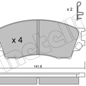 Zwrot pieniędzy METELLI 22-0473-0 Klocki hamulcowe