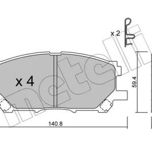 Kup teraz METELLI 22-0618-0 Klocki hamulcowe