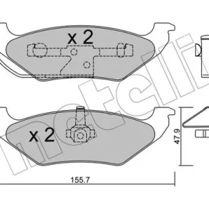 METELLI 22-0624-0 Klocki hamulcowe Tani