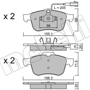Rabat METELLI 22-0703-0 Klocki hamulcowe