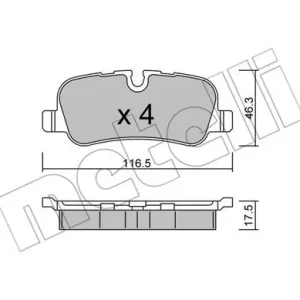 METELLI 22-0694-0 Klocki hamulcowe Autentyczny